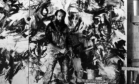 Illustration  for: Emilio Vedova in his studio in Venice, 1962, photo: Maria Teresa Muraro, Venice. &copy; Fondazione Emilio e Annavbianca Vedova, Venezia