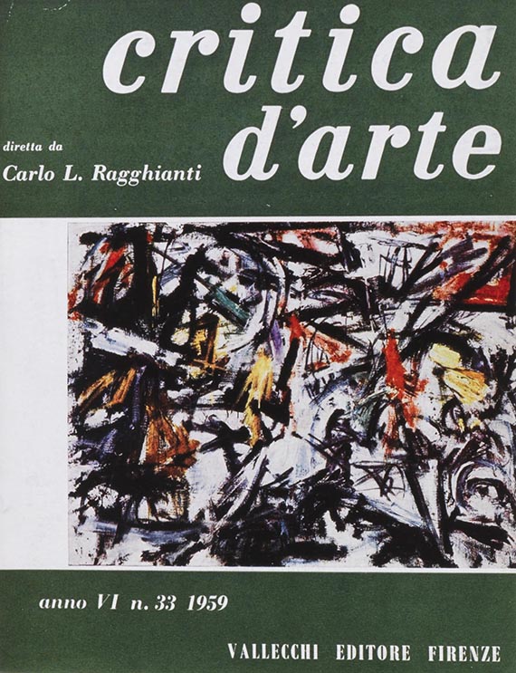 Illustration  for: Cover page of the art magazine &bdquo;Critica d'arte&ldquo; (1959) featuring an illustration of this painting. &copy; Fondazione Emilio e Annavbianca Vedova, Venezia