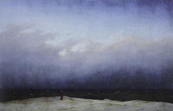 Illustration for: Caspar David Friedrich, Der Mönch am Meer (The Monk by the Sea), 1808-1810, oil on canvas, Alte Nationalgalerie, Berlin.