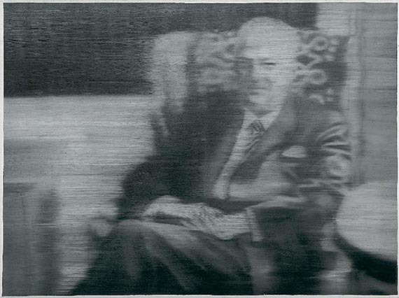 Illustration for: Gerhard Richter, Portrait Schniewind, 1964, oil on canvas, The Fisher Collection at the San Francisco Museum of Modern Art. © Gerhard Richter 2026 (0118)