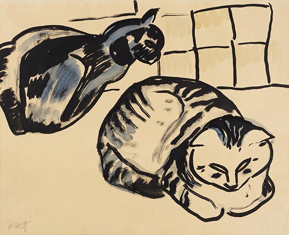 Karl Schmidt-Rottluff - Die Katzen
