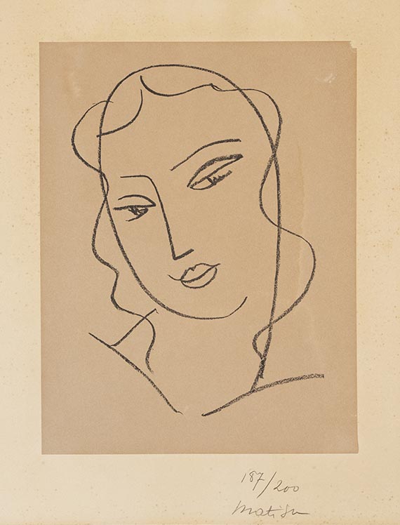 Henri Matisse - Etude pour la vierge ”Tete voilée”