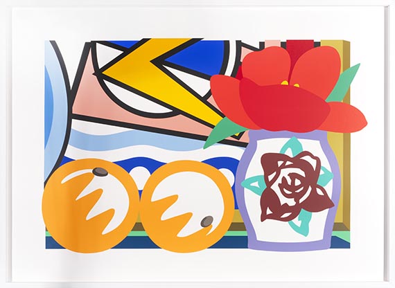 Tom Wesselmann - Still Life with Lichtenstein and Two Oranges - Image du cadre