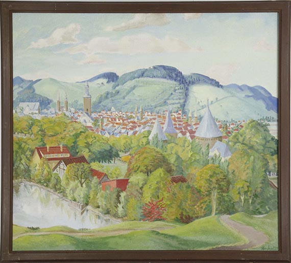 Erich Heckel - Blick auf Goslar - Image du cadre