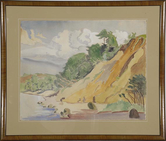 Erich Heckel - Steiles Ufer an der Förde - Image du cadre