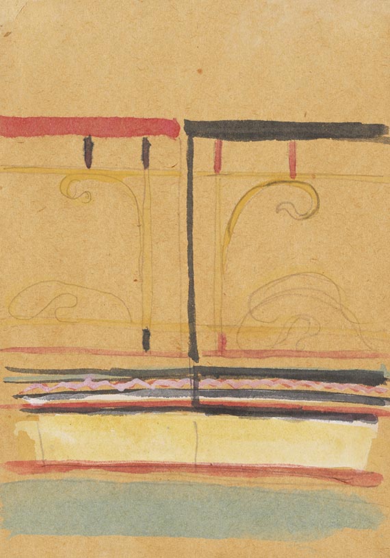 Kasimir Malewitsch - Entwürfe für die Ausgestaltung des Roten Theaters (9 Blatt) - Autre image