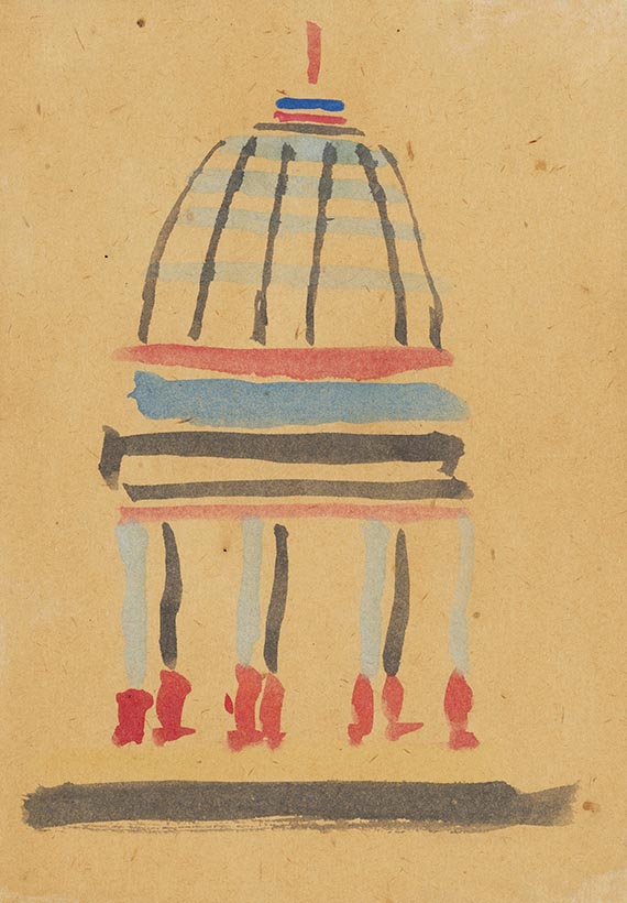 Kasimir Malewitsch - Entwürfe für die Ausgestaltung des Roten Theaters (9 Blatt) - Autre image