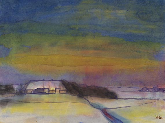Emil Nolde - Hülltoft Hof im Winter