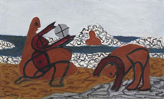 Ernst Wilhelm Nay - Menschen in der Brandung II