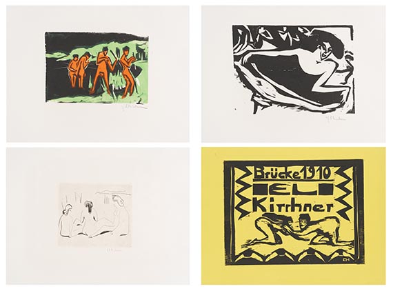 Ernst Ludwig Kirchner - 5. Jahresmappe der Künstlergruppe ”Brücke” (4 Blätter)