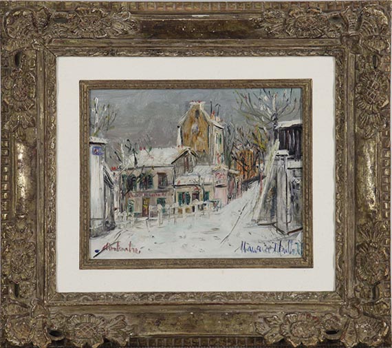 Maurice Utrillo - Lapin Agile à Montmartre sous la neige - Image du cadre