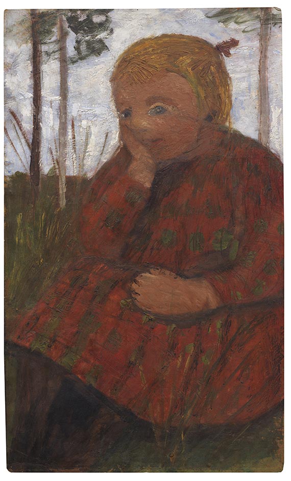 Modersohn-Becker - Sitzendes Mädchen, den Kopf auf die rechte Hand gestützt