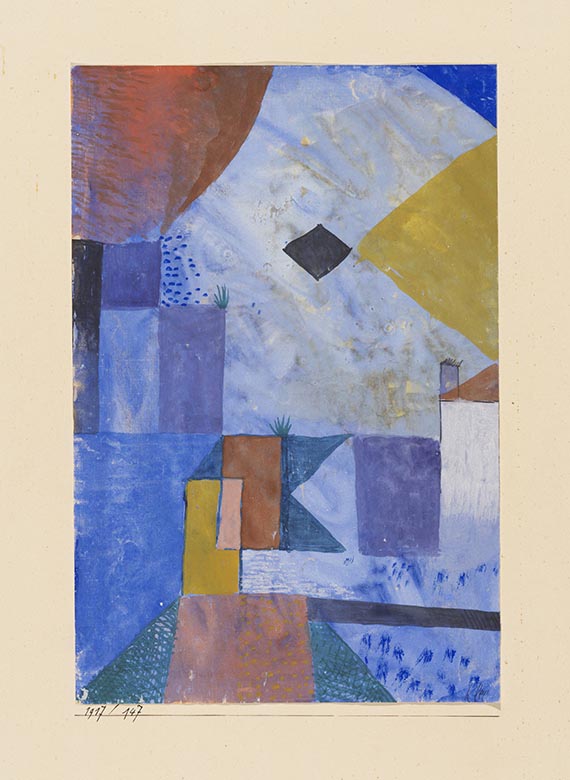 Klee - Strenge Landschaft in Blau